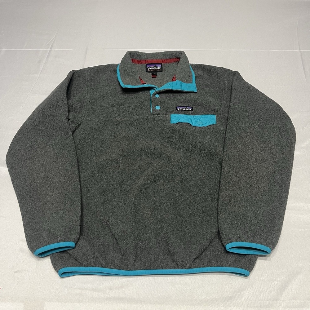 Vintage Patagonia Synchilla Snap-T Fleece Pullover Women's S Gray Sweater